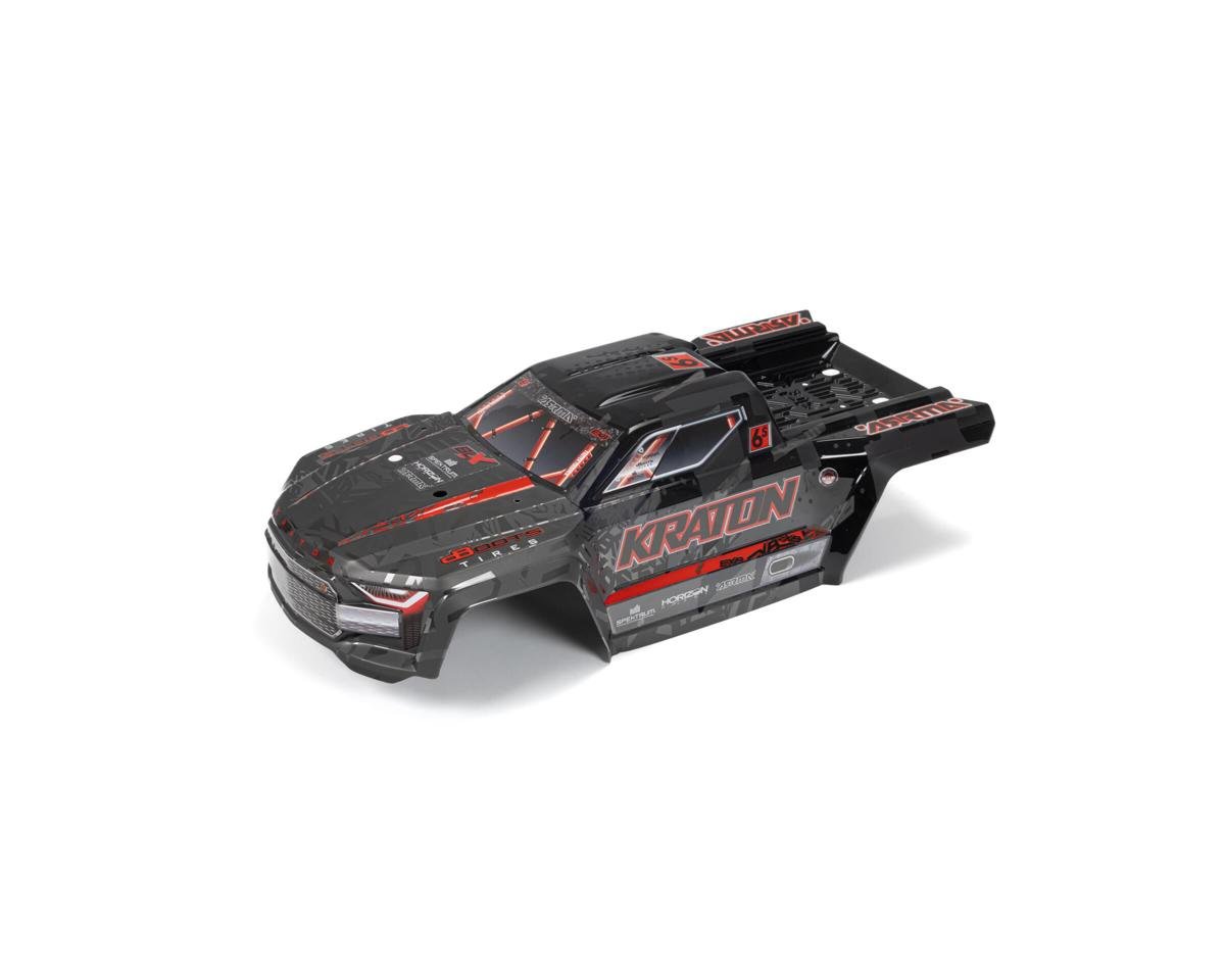 Arrma KRATON 6S EXB Painted Decalled Cut Body, Black / Red