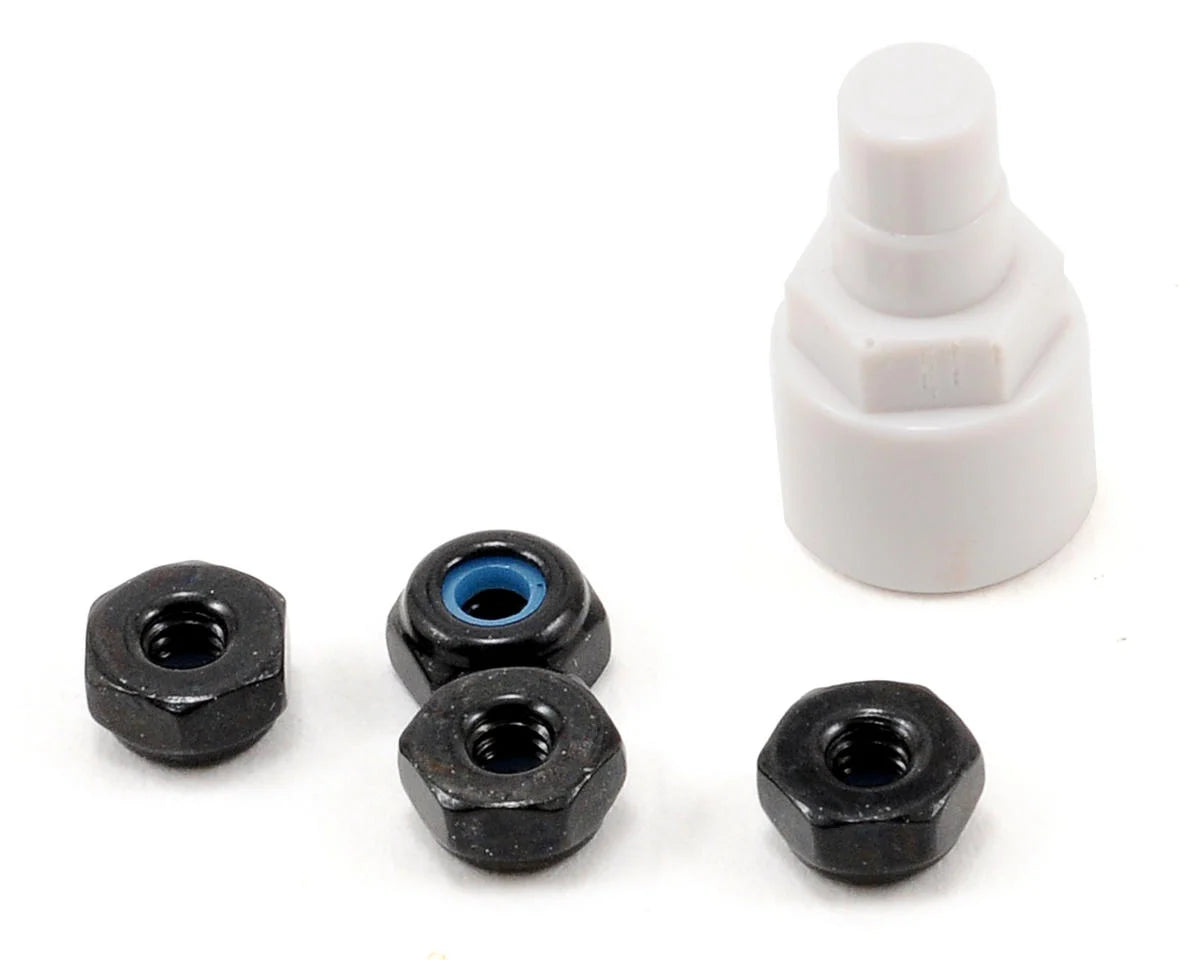 Kyosho Steel Wheel Nut Set w/Wrench (Black) (4)
