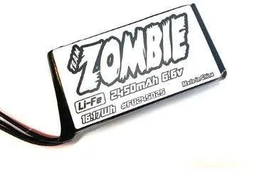 Team Zombie 2450mah 6.6v 15.84wh transmitter Li-Fe battery pack for Futaba 7PX, Sanwa M12S