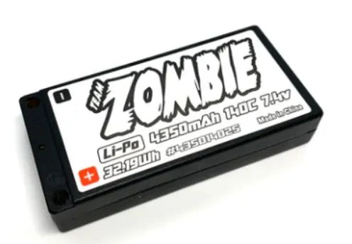 Team Zombie 4350mah 140C 7.4V Lipo Shorty Battery