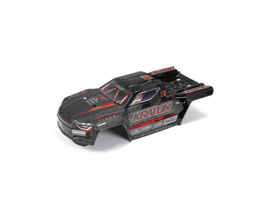 Arrma KRATON 6S EXB Painted Decalled Cut Body, Black / Red