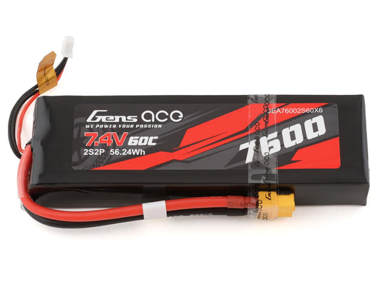 Gens Ace 2S LiPo Battery 60C (7.4V/7600mAh) w/XT-60 Connector