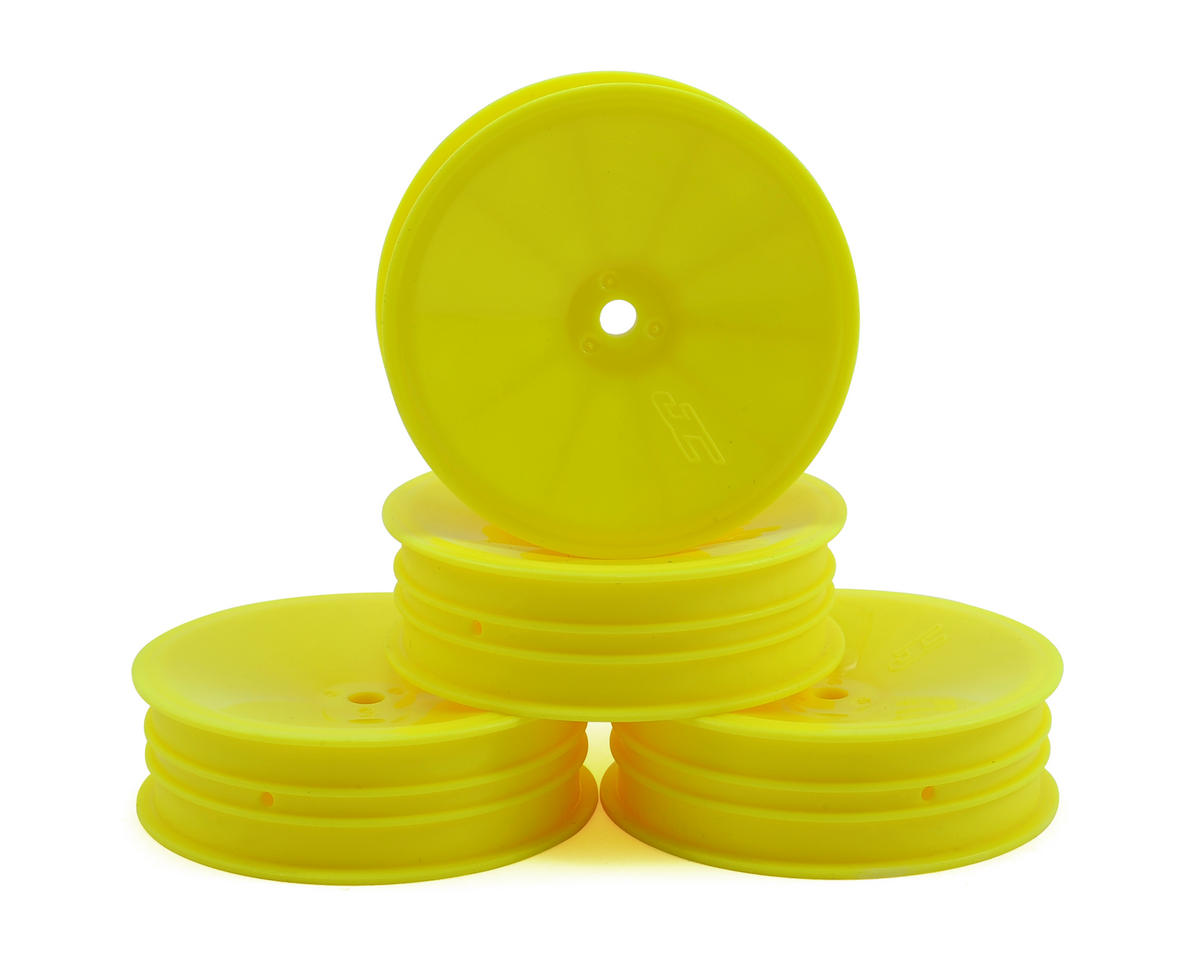 JConcepts 12mm Hex Mono 2.2 "Slim" Front Wheels (4) (B6/RB6/SRX2/YZ2) (YELLOW)