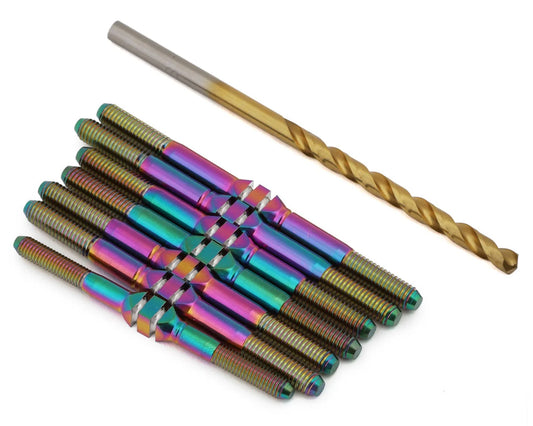 J&T Bearing Co. XRAY XB4 '25 Titanium "Milled'' XD Turnbuckles (Oil Slick)