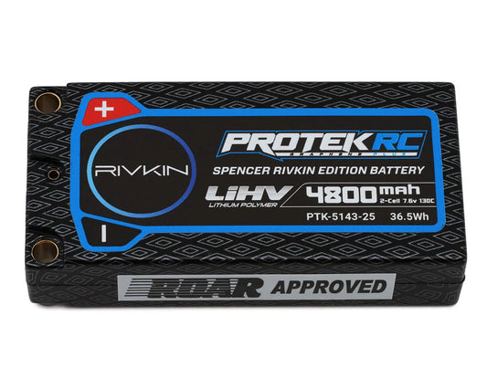ProTek RC Spencer Rivkin 2S 130C Low IR Si-Graphene + HV ULCG Shorty LiPo Battery (7.6V/4800mAh) w/5mm Connectors (ROAR Approved)