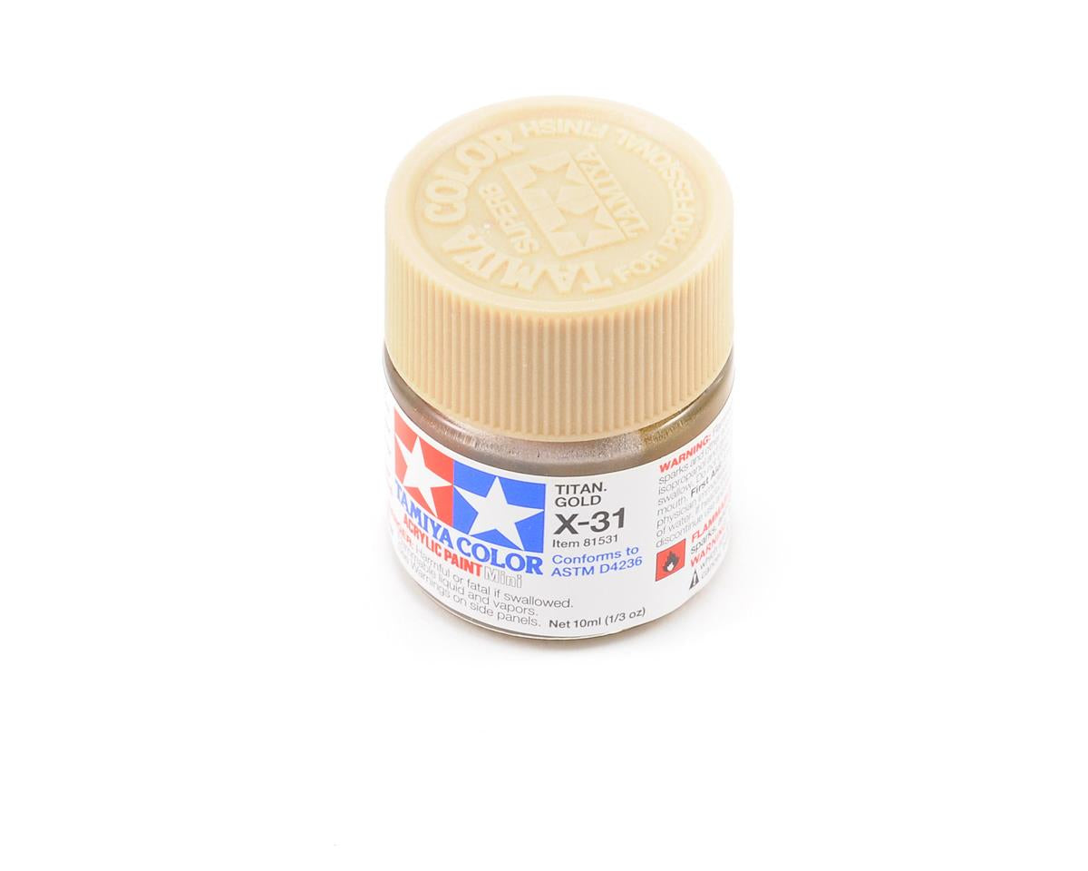 Tamiya X-31 Metallic Titan Gold Acrylic Paint (10ml)