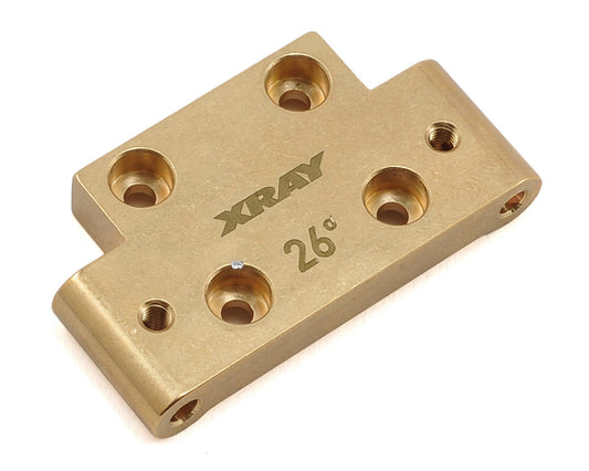 XRAY XB2 26° Brass Front Lower Arm Mount