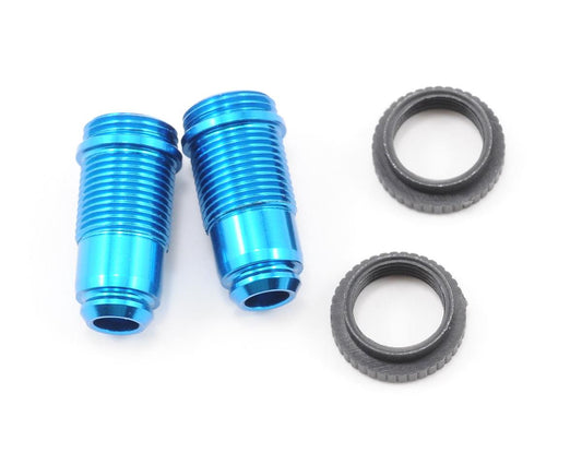 Team Associated Factory Team Aluminum Front Threaded Shocks w/Collar (Blue) (2)