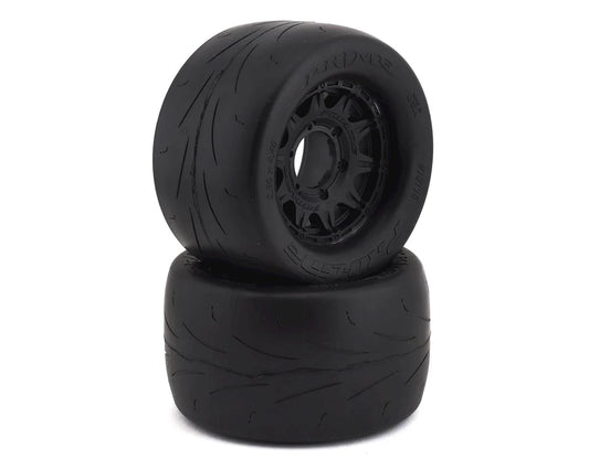 PRO-LINE Prime 2.8" Pre-Mounted w/Raid Rear Wheels (2) (Black) (M2) w/Removable 12mm HexK