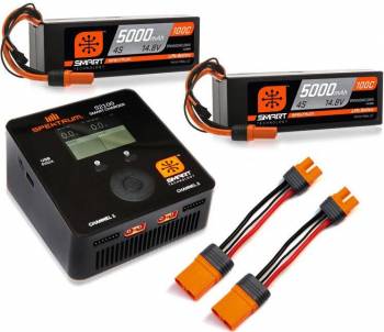 SPEKTRUM Smart PowerStage Bundle 8S S2100AC/2x5000mAh 14.8V 100C