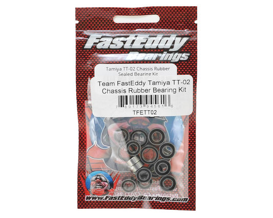 FastEddy Tamiya TT-02 Chassis Rubber Bearing Kit (PRE-COMMANDE)