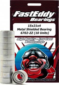 FastEddy 15x21x4 Metal Shielded Bearing 6702-ZZ (10)