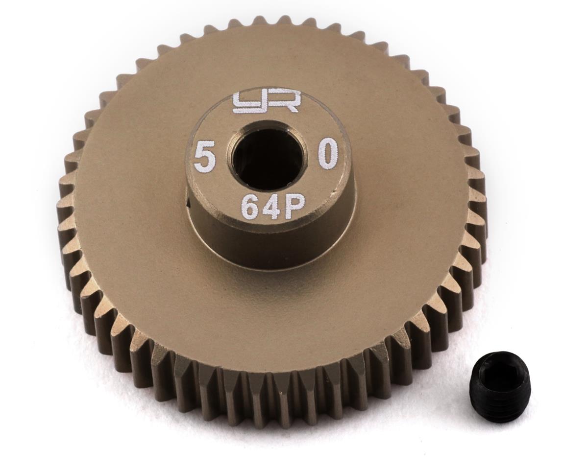 Yeah Racing 64P Hard Coated Aluminum Pinion Gear (50T)